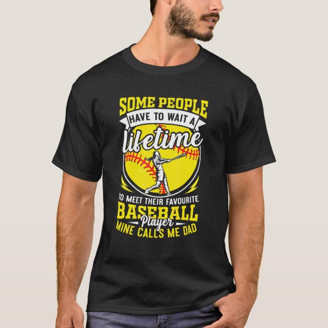 Camiseta Baseball dad my favorite player calls me dad girls (Anverso)