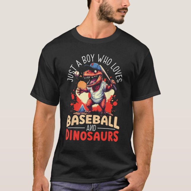 Camiseta Baseball Dinsoaur Sport  Baseball Player Dino Foss (Anverso)