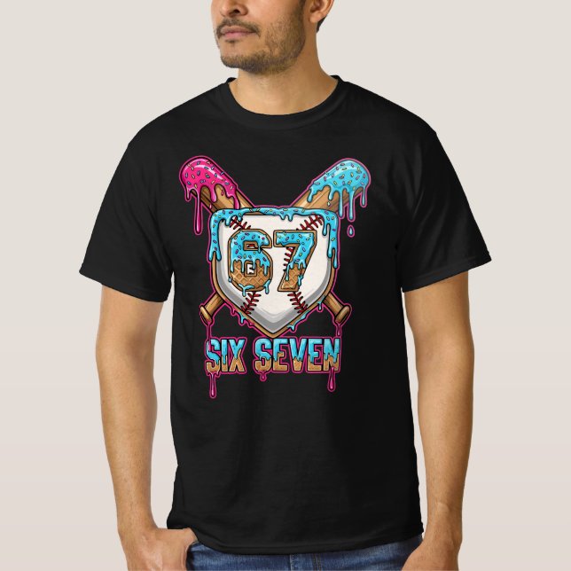 Camiseta Baseball Drip 67 Meme — Player 6-7 / Six Seven  (Anverso)