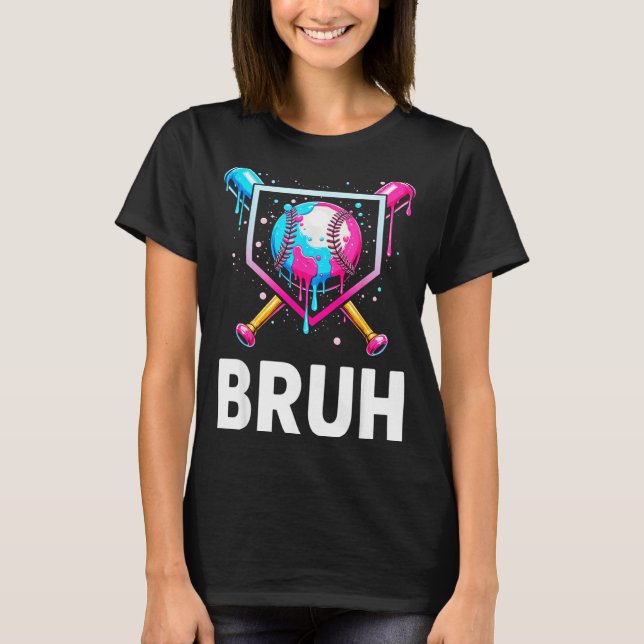 Camiseta Baseball Drip Funny Bruh Ice Cream Dripng Matching (Anverso)