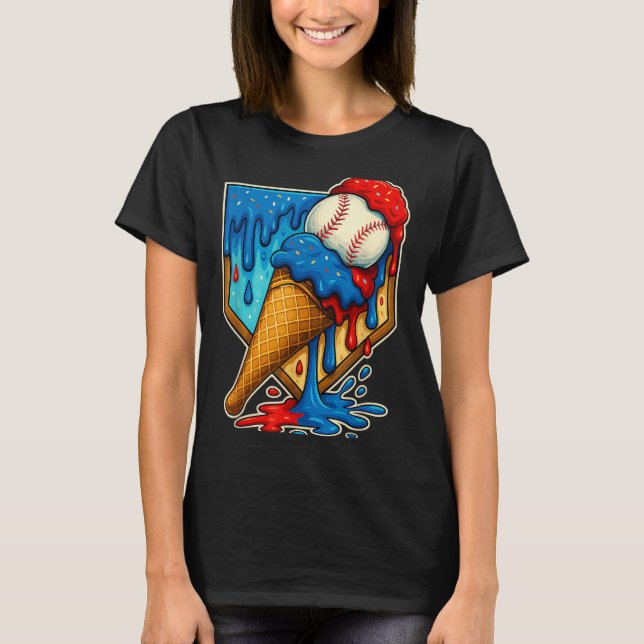 Camiseta Baseball Drip Ice Cream 6 7 Number 67 Six Seven Me (Anverso)