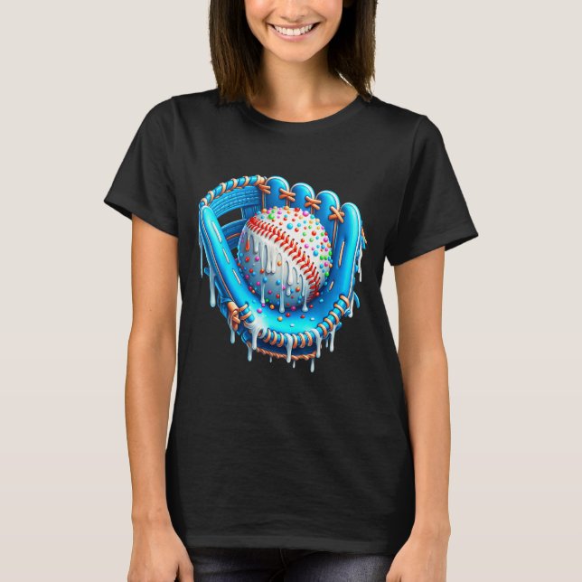 Camiseta Baseball Drip Ice Cream Glove With Sprinkles Ball  (Anverso)