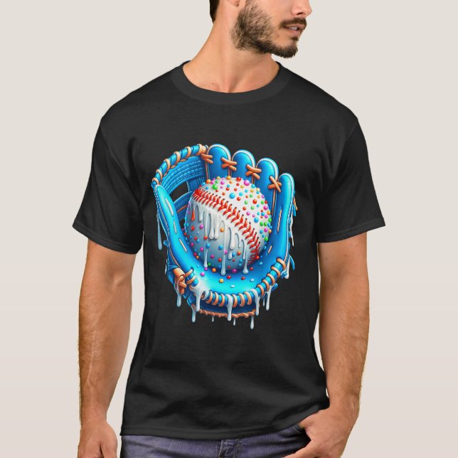 Camiseta Baseball Drip Ice Cream Glove With Sprinkles Ball  (Anverso)
