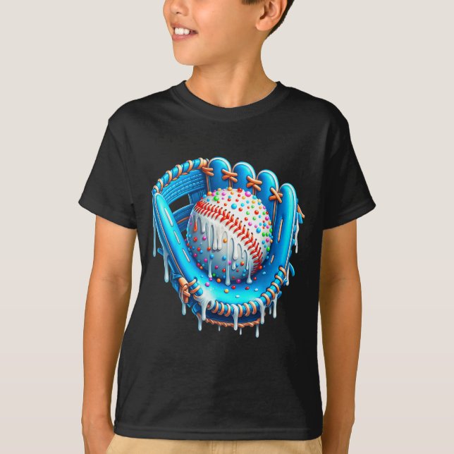 Camiseta Baseball Drip Ice Cream Glove With Sprinkles Ball  (Anverso)