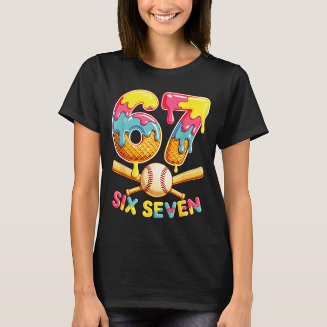 Camiseta Baseball Drip Ice Cream Number 67 Player Lifestyle (Anverso)