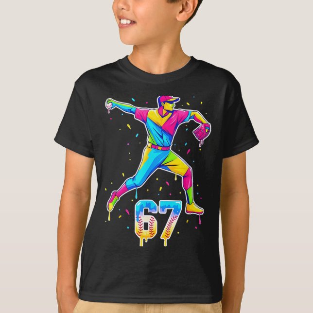 Camiseta Baseball Drip Ice Cream Number 67 Player Or 67th B (Anverso)