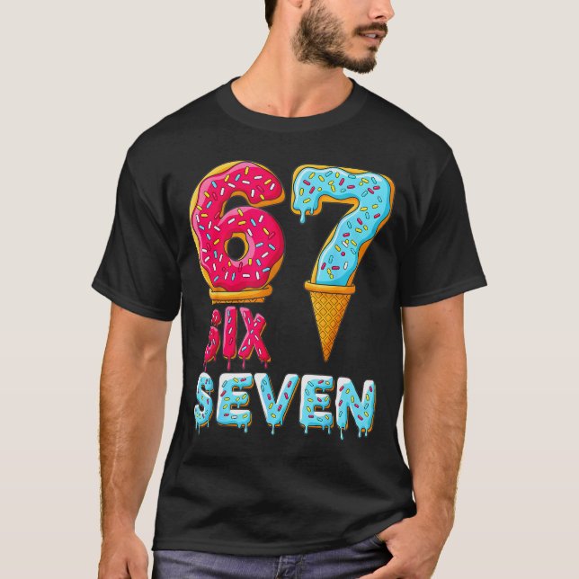 Camiseta Baseball Drip Number 67 Player 67 Meme Ice Cream D (Anverso)