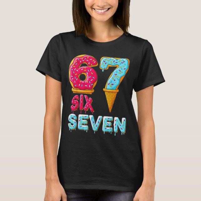 Camiseta Baseball Drip Number 67 Player 67 Meme Ice Cream D (Anverso)