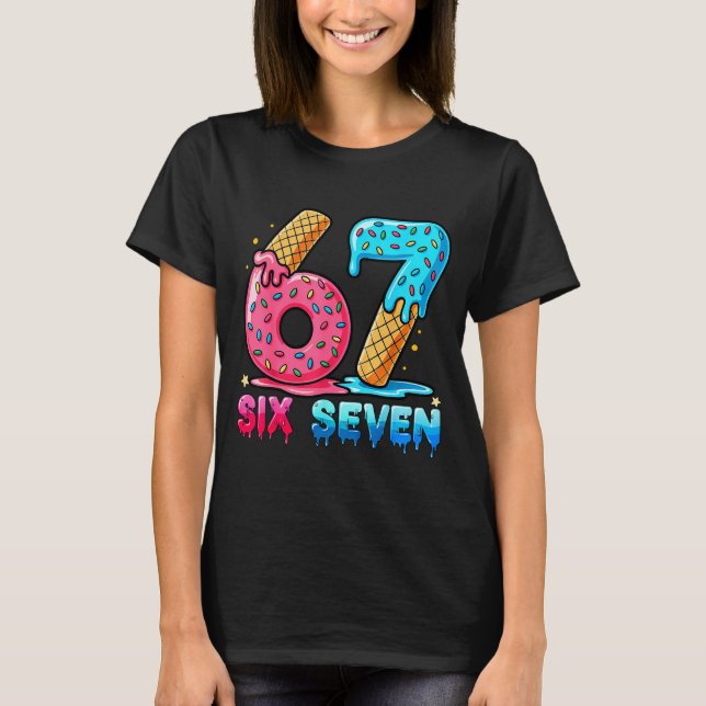 Camiseta Baseball Drip Number 67 Player Or 67th Birthday  (Anverso)