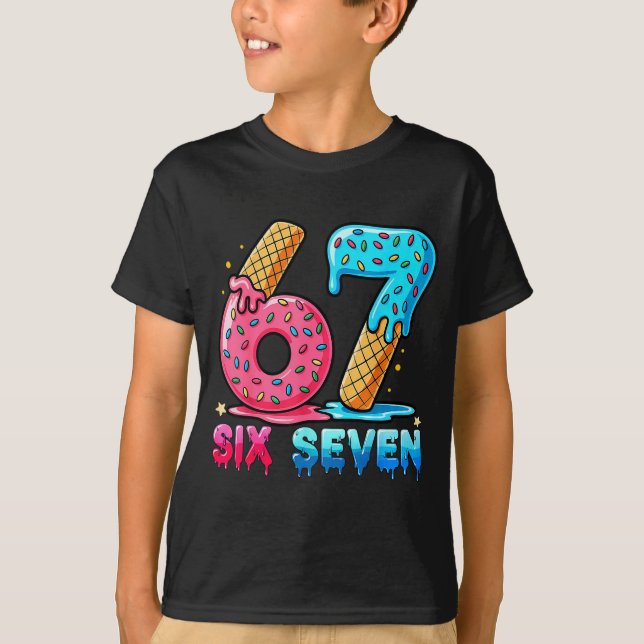 Camiseta Baseball Drip Number 67 Player Or 67th Birthday  (Anverso)