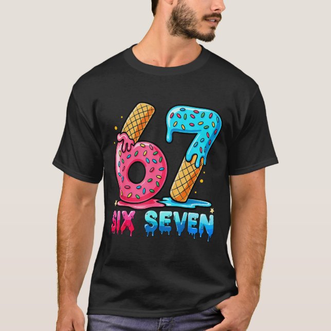 Camiseta Baseball Drip Number 67 Player Or 67th Birthday  (Anverso)