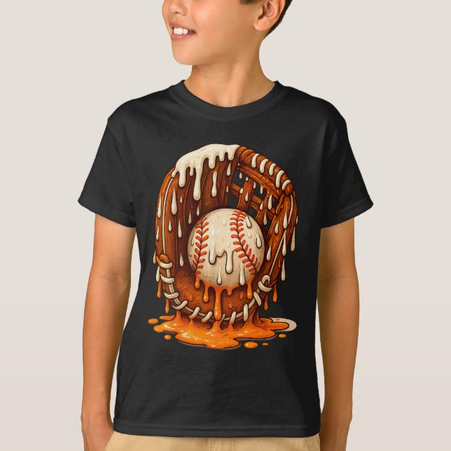 Camiseta Baseball Drip Team For Boys Ice Cream Cool  (Anverso)