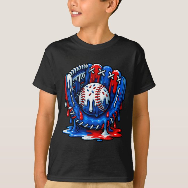 Camiseta Baseball Drip Team For Boys Ice Cream Cool  (Anverso)