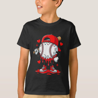Camiseta Baseball Drip Valentines Shirt Design, Cool Sports
