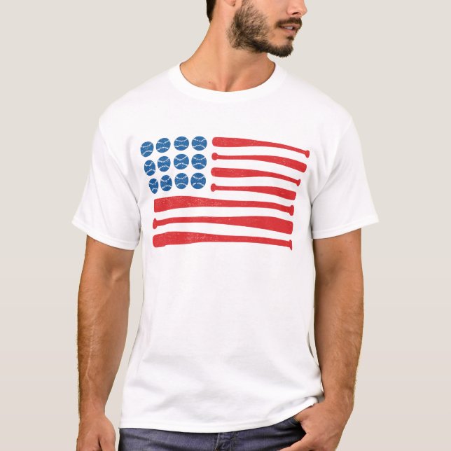 Camiseta Baseball Flag (Anverso)