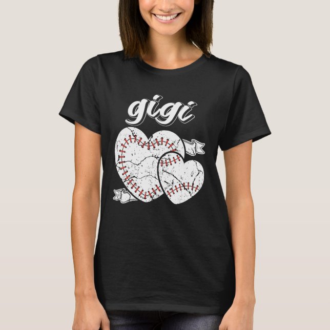 Camiseta Baseball Gigi Heart Ball Cool Baseball Proud Grand (Anverso)