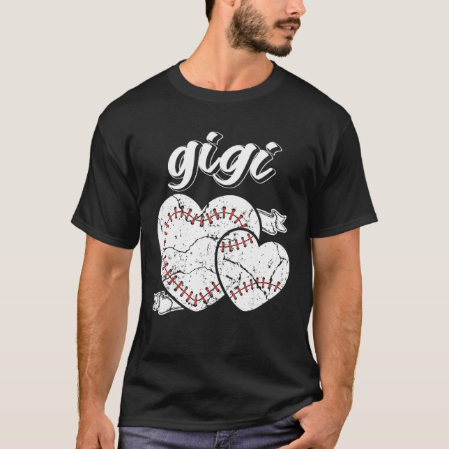 Camiseta Baseball Gigi Heart Ball Cool Baseball Proud Grand (Anverso)