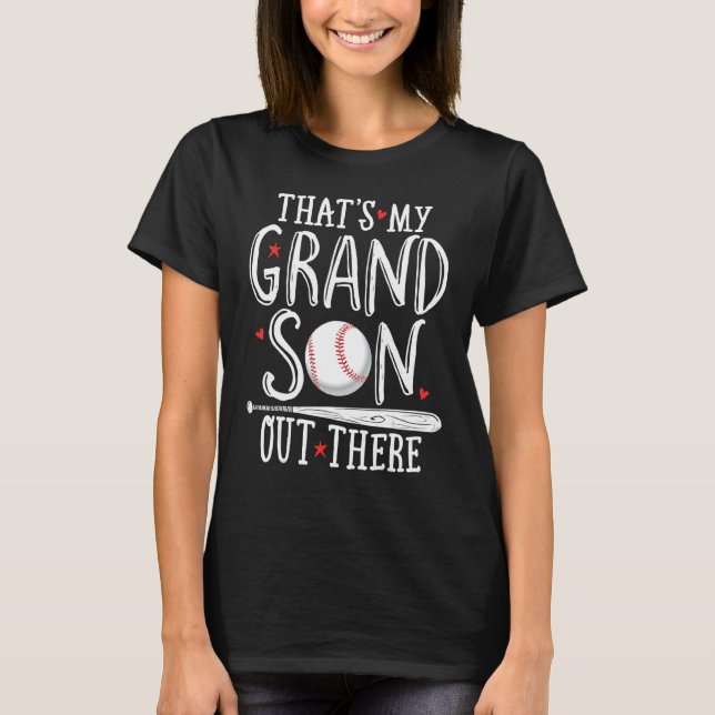 Camiseta baseball grandma that's my grandson out there foot (Anverso)