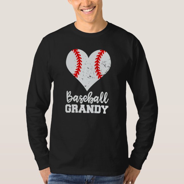 Camiseta Baseball Grandy Baseball Heart Grandma Grandy (Anverso)