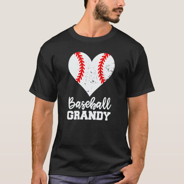 Camiseta Baseball Grandy Baseball Heart Grandma Grandy (Anverso)