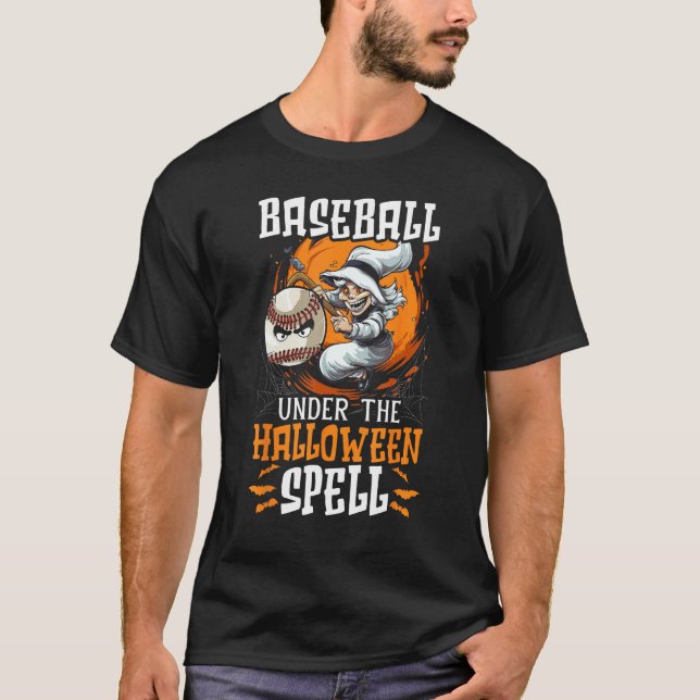 Camiseta Baseball Halloween Trick Or Treat Baseball Player  (Anverso)