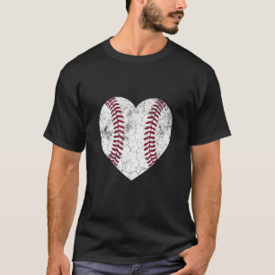 Camiseta Baseball Heart Fun Mom Dad Men Women Softball  Wif