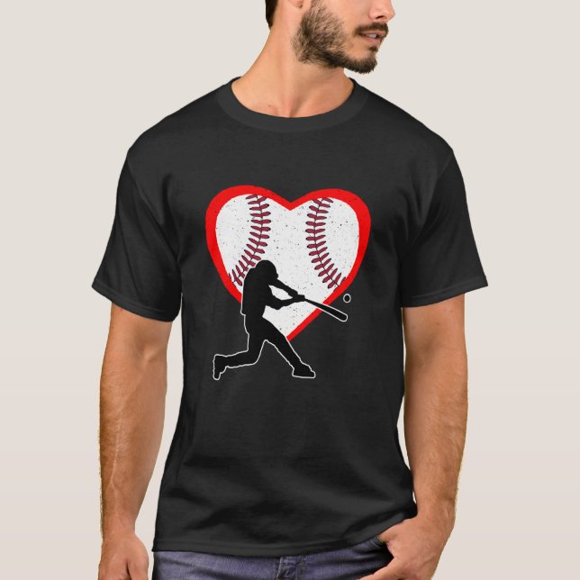 Camiseta Baseball Heart Sport Love Anti Valentines Day (Anverso)
