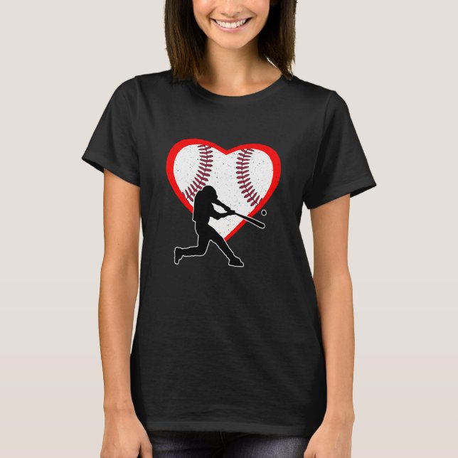 Camiseta Baseball Heart Sport Love Anti Valentines Day (Anverso)
