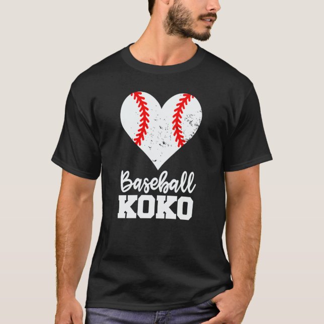 Camiseta Baseball Koko Baseball Heart Grandma Koko (Anverso)