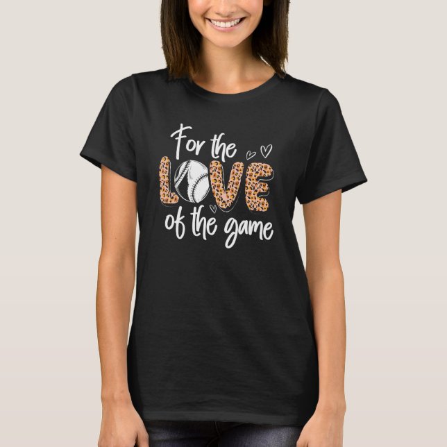 Camiseta Baseball Leopard Cheetah Pattern Baseball Mom (Anverso)