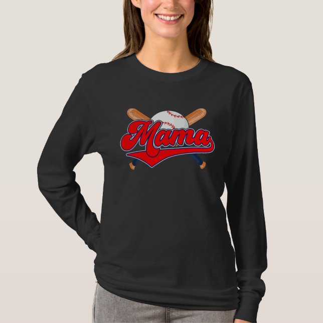 Camiseta Baseball Mama Grandma Softball Mother s Day Mom Mo (Anverso)