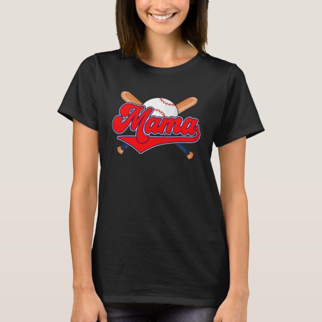 Camiseta Baseball Mama Grandma Softball Mother s Day Mom Mo (Anverso)