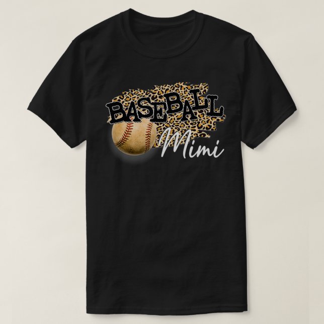 Camiseta Baseball Mimi Leopard Mother's Day  (Diseño del anverso)