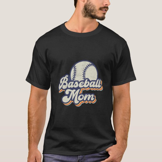Camiseta Baseball Mom Mama Mother'S Day (Anverso)