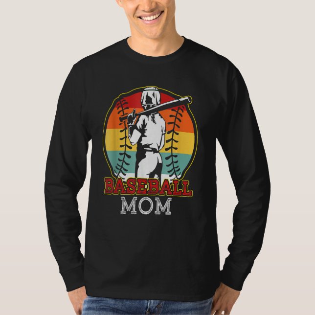 Camiseta Baseball Mom Softball Mother Team Sports  For Wome (Anverso)