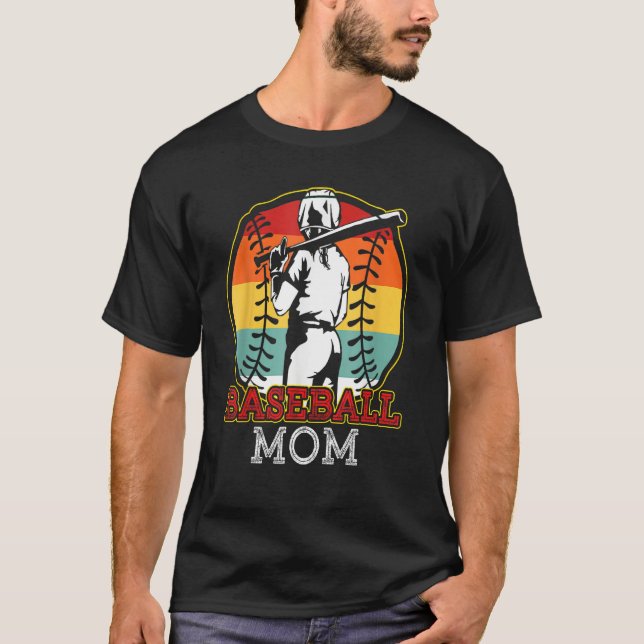 Camiseta Baseball Mom Softball Mother Team Sports  For Wome (Anverso)