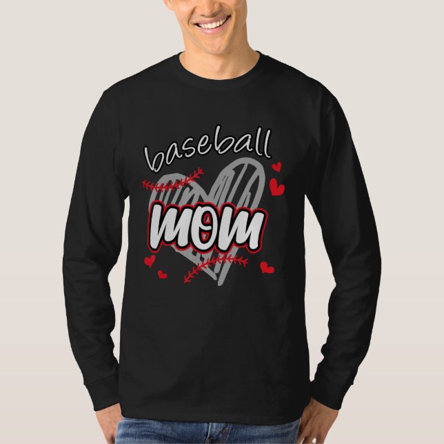 Camiseta Baseball Mom  Sport Cute Mother Grandma Family Mat (Anverso)