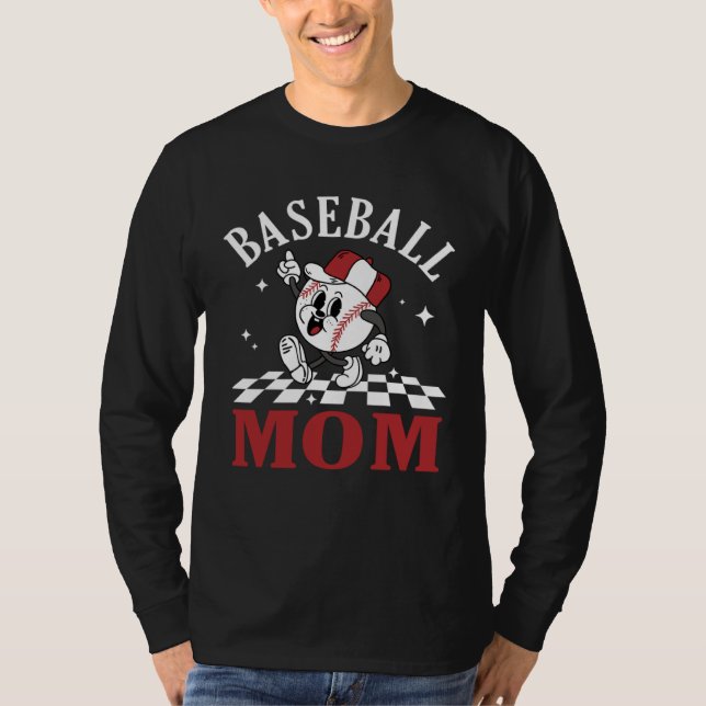 Camiseta Baseball Mom Sport Happy Mother Day  Mama (Anverso)