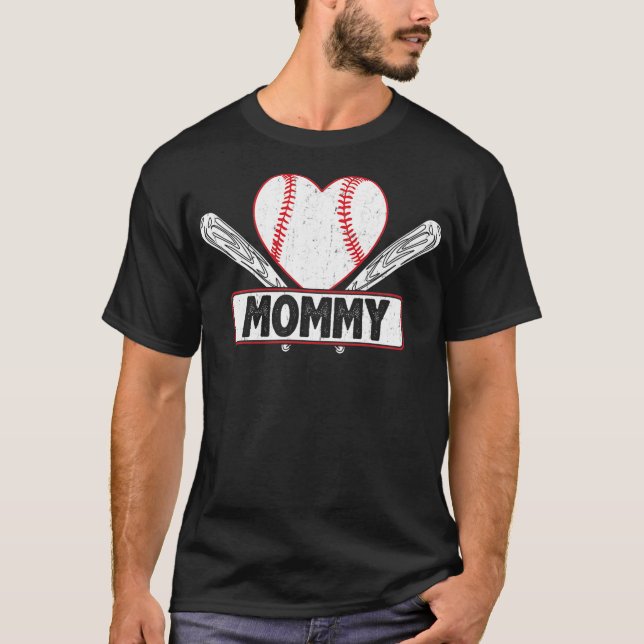 Camiseta Baseball Mommy Matching Family Softball Baseball L (Anverso)