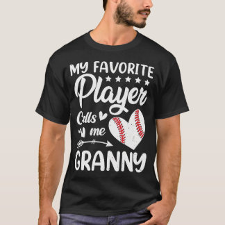 Camiseta Baseball My Favorite Player Calls Me Granny