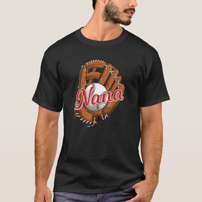 Camiseta Baseball Nana  Softball Sport Player Nanny  Humor (Anverso)