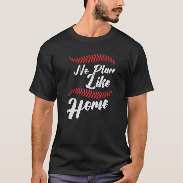 Camiseta Baseball No Place Like Home Catcher Pitcher (Anverso)