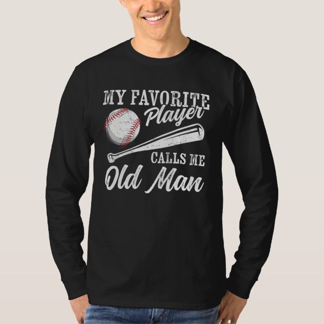 Camiseta Baseball Player Coaching My Favorite Player Calls  (Anverso)