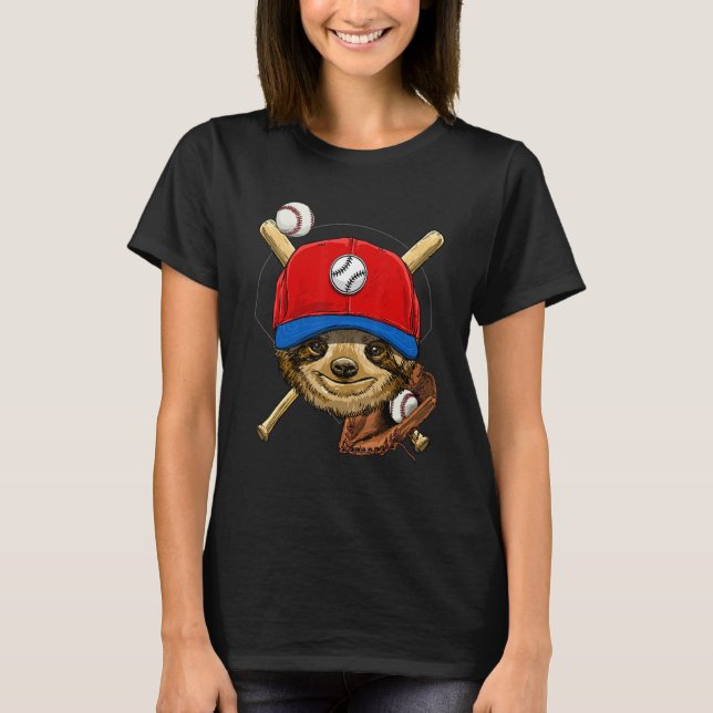 Camiseta Baseball Player Sloth  Pitcher Catcher Baseball Co (Anverso)