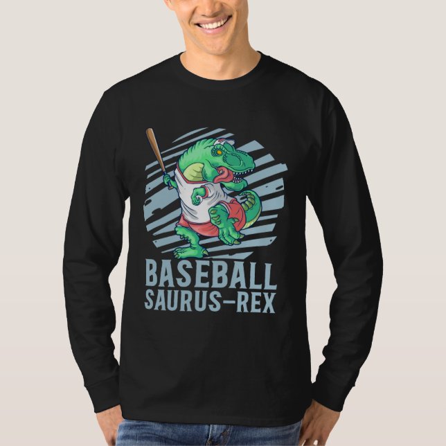Camiseta Baseball Saurus Rex for Kids Future Baseball Playe (Anverso)