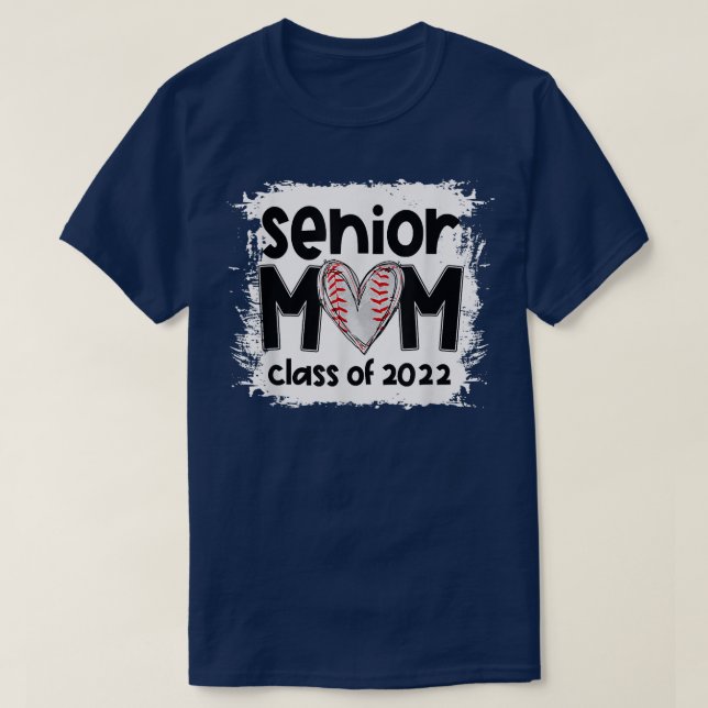 Camiseta Baseball Senior Mom Class Of 2022 Baseball Mom Gra (Diseño del anverso)