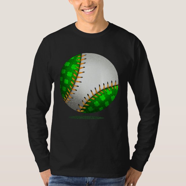 Camiseta Baseball Shamrock Retro St Patricks Day Irish Spor (Anverso)