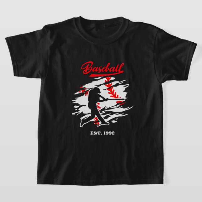 Camiseta Baseball Silhouette Graphic Design – EST. 1992 (Distribución)