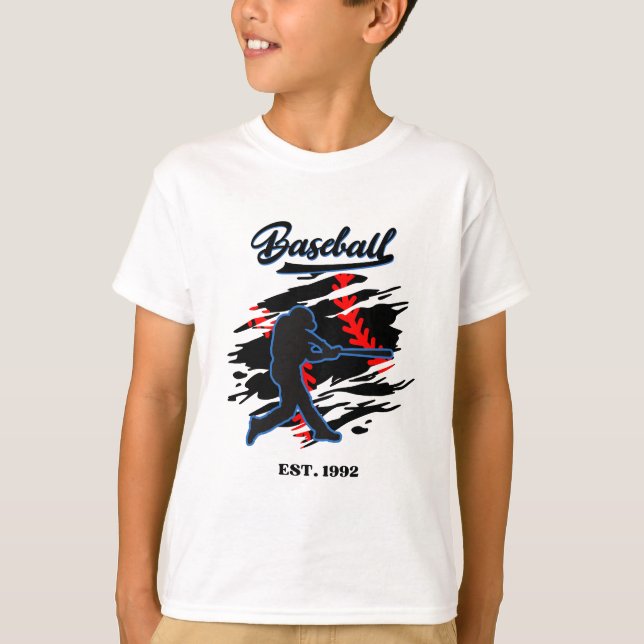Camiseta Baseball Silhouette Graphic Design – EST. 1992  (Anverso)