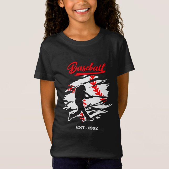 Camiseta Baseball Silhouette Graphic Design – EST. 1992 (Anverso)